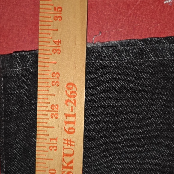 Paige Jeans Melrose Classic Rise Black Denim Stretch Straight Leg Womens Size 30 - Picture 15 of 16